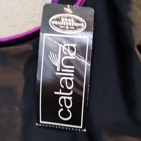 Black & Purple Bathing suite. Brand New.  Size  3X - Picture 4 of 5